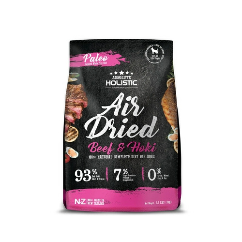 Air Dried Grain Free Dog Food Beef & Hoki 1Kg – Made In New Zealand Dog