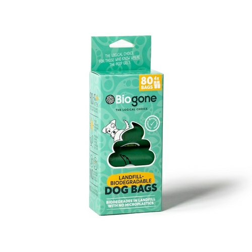 Biodegradable Dog & Cat Poo Bags – 4 Rolls/80 Bags Clean Up Bags & Scoopers