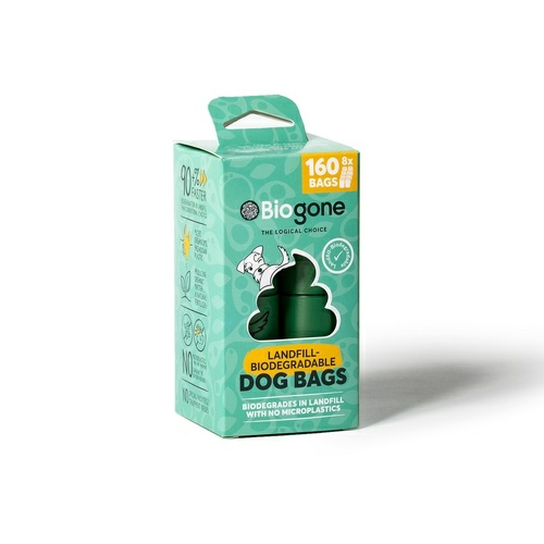 Biodegradable Dog & Cat Poo Bags – 8 Rolls/160 Bags Clean Up Bags & Scoopers