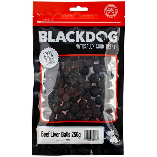 Black Dog Australian Beef Liver Balls Dog Treats 250G Dog