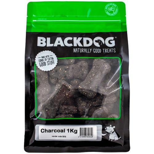 Black Dog Naturally Baked Charcoal Australian Biscuit Treats For Dogs 1Kg Dog