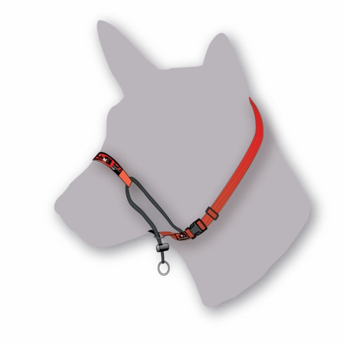 Black Dog Training Head Halter With Chin Clip Collars, Harnesses & Leads Black