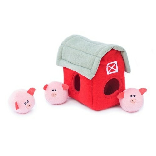 Burrow Bubble Babiez Interactive Squeaker Dog Toy – Pig Barn Dog