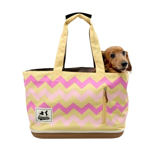 Canvas Pet Carrier Tote For Cats & Dogs Up To 7Kg – Yellow & Pink Beds & Sleep Accessories