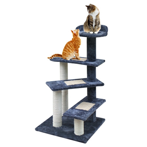 Cat Tree 100Cm Trees Scratching Post Scratcher Tower Condo House Furniture Wood Steps Cat