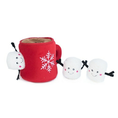 Christmas Holiday Burrow Dog Toy – Hot Cocoa & Marshmallows Dog