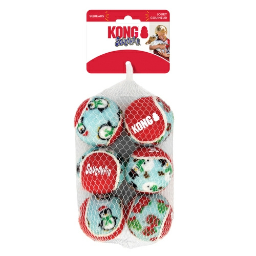 Christmas Holiday Squeakair Balls For Dogs 2 X 6-Pack Of Medium Toys Dog