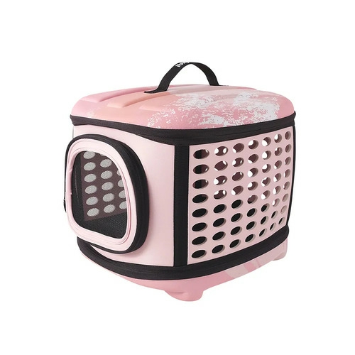 Collapsible Travelling Pet Carrier For Cats & Dogs – Pink Sunset Carriers & Strollers