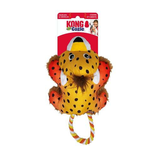 Cozie Tuggz Rope Sqeueaker Dog Toy – Cheetah Bulk Pack Of 3 Or 4 Dog