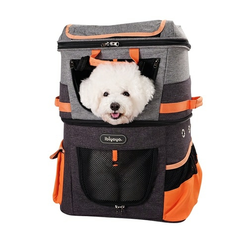 Double-Decker Two-Tier Pet Backpack For Cats & Small Dogs Carriers & Strollers