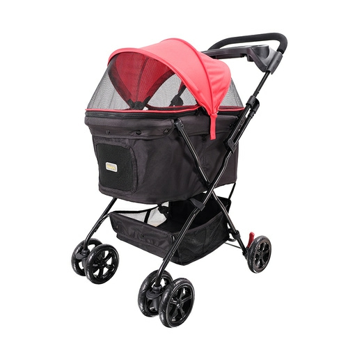 Easy Strolling Pet Buggy For Cats & Dogs Up To 20Kg – Rouge Red Carriers & Strollers