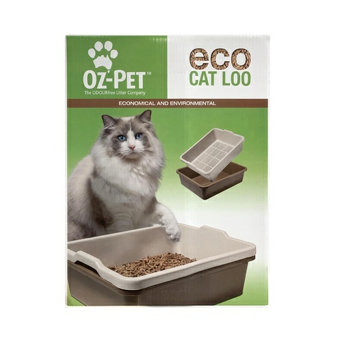 Eco Cat Litter System – Sifter Set In Brown & Beige Cat