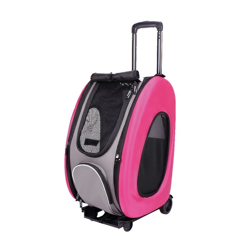 Eva Pet Carrier/Wheeled Carrier Backpack – Hot Pink Carriers & Strollers