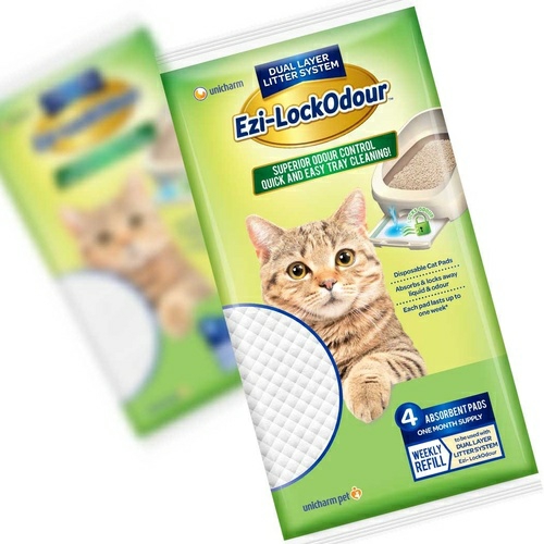 Ezi Lockodour Absorbant Cat Litter System Pads – 4 Pack Cat