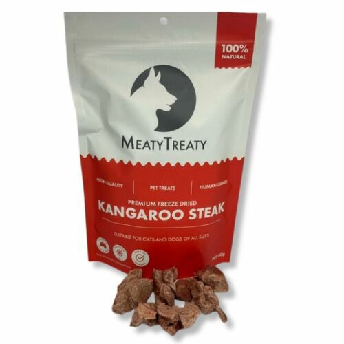 Freeze Dried Australilan Kangaroo Steak Cat & Dog Treats 80G Cat