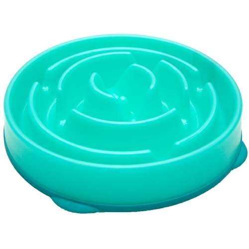 Fun Feeder Interactive Slow Bowl For Dogs – Teal Drop Bowls & Fountains