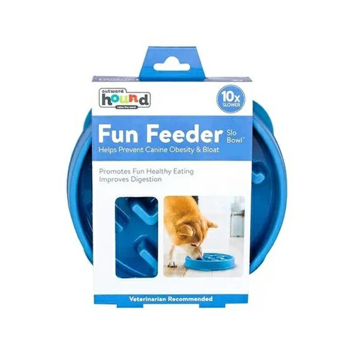 Fun Feeder Slow Food Bowl For For Dogs Blue Notch Bowls & Fountains