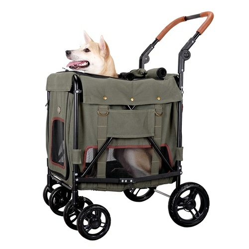 Gentle Giant Dual Entry Easy-Folding Pet Wagon Stroller Pram For Dogs Up To 25Kg Carriers & Strollers