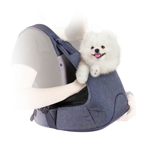 Hug Pack Padded & Mesh Dog Sling Carrier – Denim Blue Carriers & Strollers