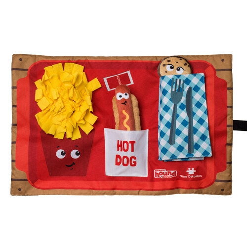 Interactive Snuffle Activity Puzzle Mat For Dogs – Fast Food Dog