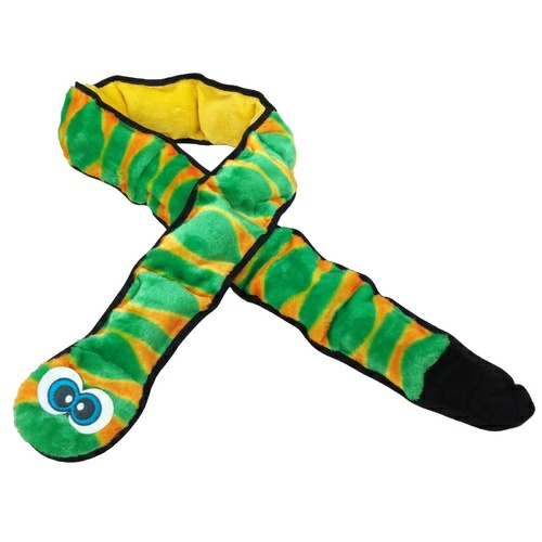 Invincibles Ginormous Squeaker Snake Dog Toy With 12 Mega Squeakers Dog