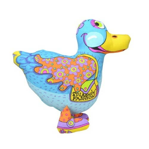 Madcap Splashin Fashion Duck Plush Squeaker Canvas Dog Toy Dog