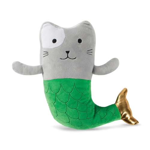 Mercat Mermaid Cat Plush Squeaker Dog Toy Dog