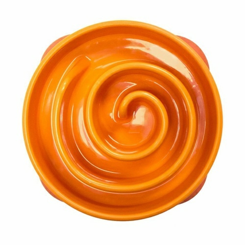 Mini Fun Feeder Interactive Slow Bowl For Dogs – Orange Maze Bowls & Fountains