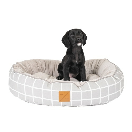 Mog & Bone 4 Seasons Reversible Dog Bed – Grey Check Beds & Blankets