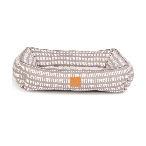 Mog & Bone Bolster Dog Bed – Latte Mosaic Beds & Blankets