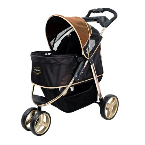 “Monarch” Premium Pet Jogger Stroller – Luxury Gold Carriers & Strollers