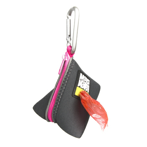 Neoprene Poop Bag Holder Triangle – Pink Clean Up Bags & Scoopers