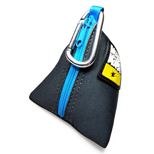 Neoprene Poop Bag Holder Triangle – Sky Blue Clean Up Bags & Scoopers