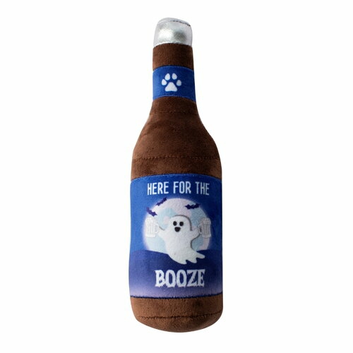 Plush Bottle Squeaker Dog Toy – Here For The Boo-Ze Dog