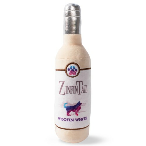 Plush Bottle Squeaker Wine Bottle Dog Toy – Zinfintail Dog