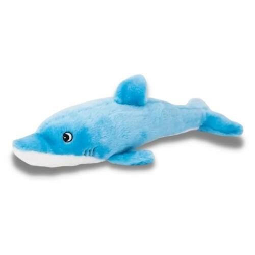 Plush Squeaky Jigglerz Dog Toy – Dolphin Dog