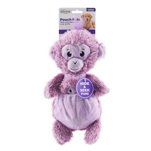 Pouch Pals Plush Dog Toy – Monkey With Baby In Pouch Dog