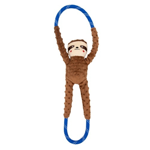 Ropetugz Squeaker Dog Toy With Rope – Sloth Dog