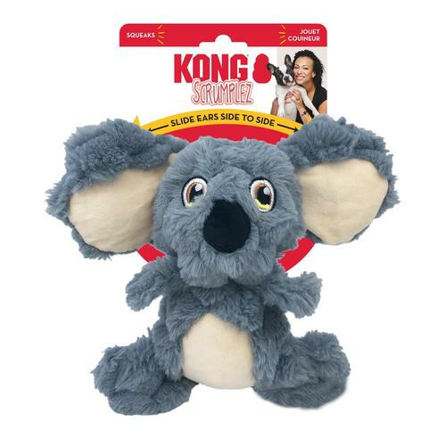 Scrumplez Plush Squeaker Tug Dog Toy Koala – Bulk Pack Of 3 Dog