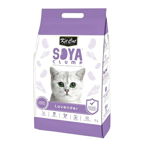 Soya Clumping Cat Litter Made From Soybean Waste – Lavender 7 Litres Cat