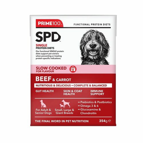 Spd Slow Cooked Dog Food Single Protein Beef & Carrot 12 X 354G Dog