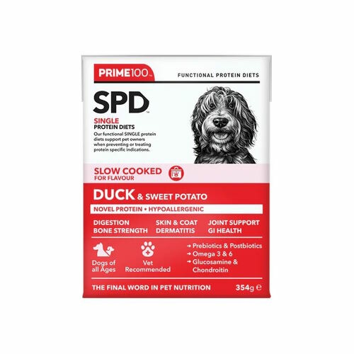 Spd Slow Cooked Dog Food Single Protein Duck & Sweet Potato 12 X 354G Dog