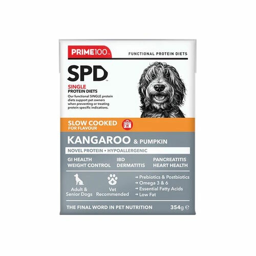 Spd Slow Cooked Dog Food Single Protein Kangaroo & Pumpkin 12 X 354G Dog