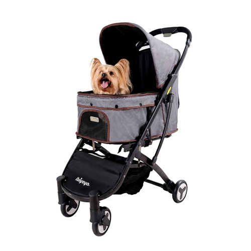 Speedy Fold Pet Buggy Easy To Store Pet Stroller – Grey Denim Carriers & Strollers