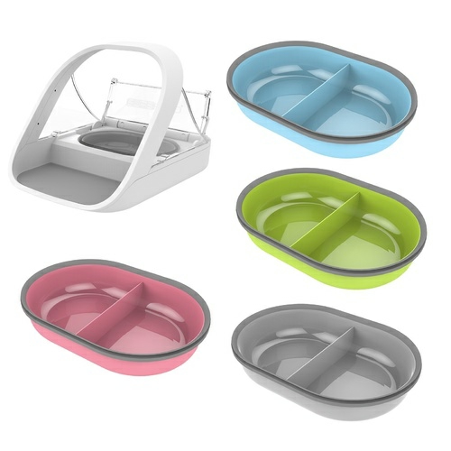 Surefeed Feeder Split Bowl For Surefeed Microchip Feeder & Motion-Activated Bowl Bowls & Fountains Grey