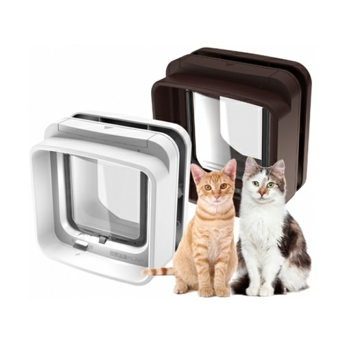 Sureflap Dual-Scan Microchip Cat & Dog Door – Double Scan For Entry And Exit Cat White