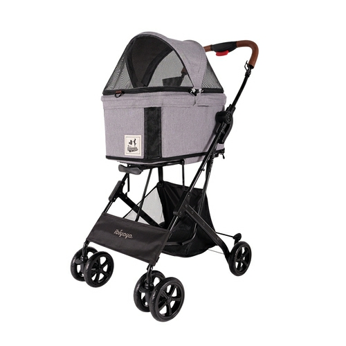 Travois Tri-Fold Pet Travel Stroller System – Nimbus Gray Carriers & Strollers