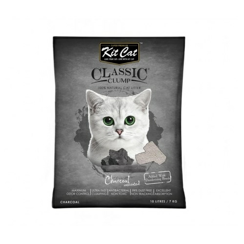 Ultra Fast Classic Clumping Bentonite Cat Litter 10 Litres/7Kg – Charcoal Cat