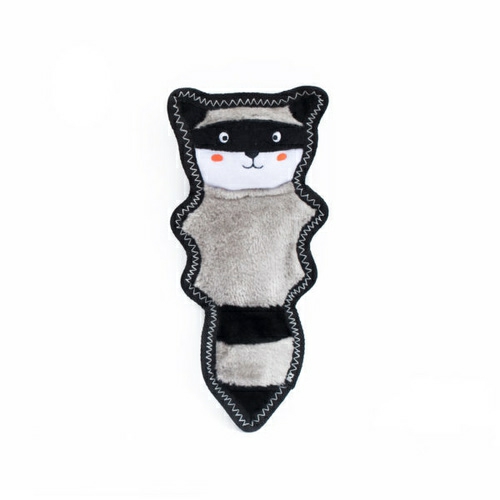 Z-Stitch Skinny Peltz No Stuffing Squeaker Dog Toy – Raccoon Dog