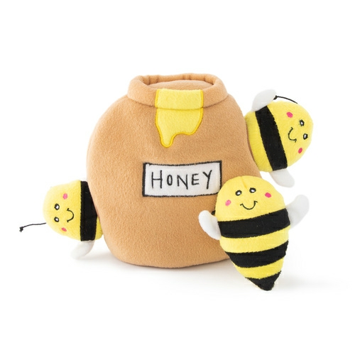 Zippy Burrow Interactive Squeaker Dog Toy – Honey Pot Dog